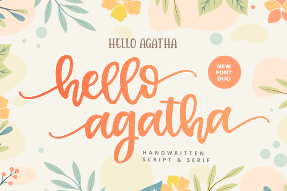 Hello Agatha: A Charming Script and Serif Font Pair